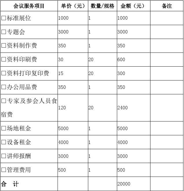 会议服务费明细表解读与实操指南